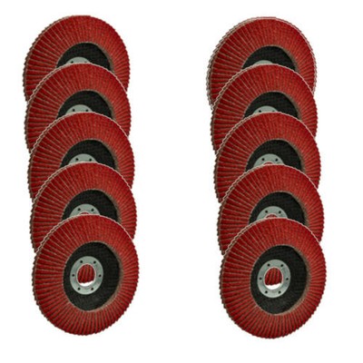 10x Karnasch Flap Grinding Discs Ceramic 115 - 125mm Grit 36-80