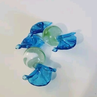 Lot Of 24 NEW Vintage Ganz Glass Art Wrapped Candies Ornaments & Home Decor  3"