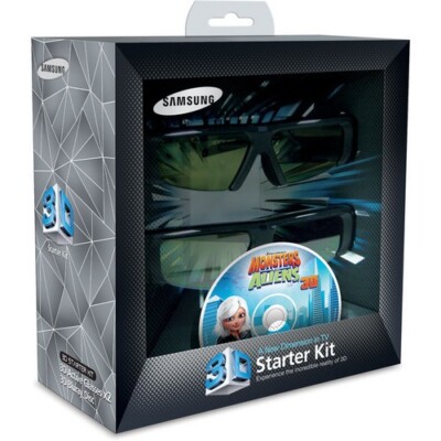 Samsung 3D Glasses Starter Kit! With Monsters vs Aliens Blu