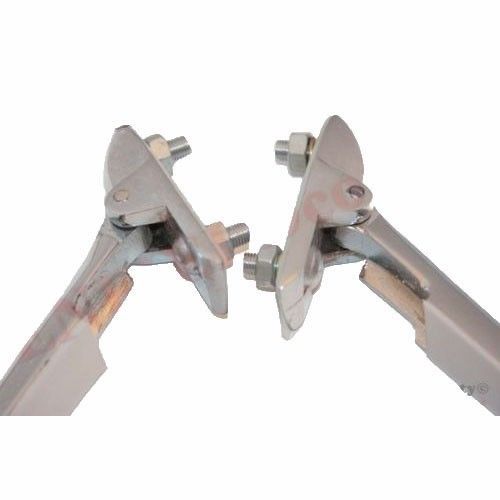 Bonnet Hood Hinges Set + Washers Chrome Plated Pair Morris Oxford 2 Units 
