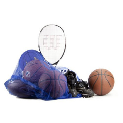Bags in Heavy Duty Mesh by Crown Sporting Set of 12 Blue Coaches Equipment
