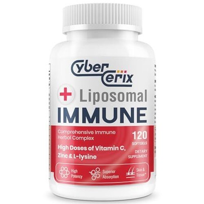 Advanced Liposomal Immune Supplement Complex with L-Lysine 1500mg Vitamins Mi...