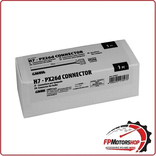 57827 CAVETTO ATTACCO CONNETTORE PER LAMPADE LAMPADINE H7 PX26D