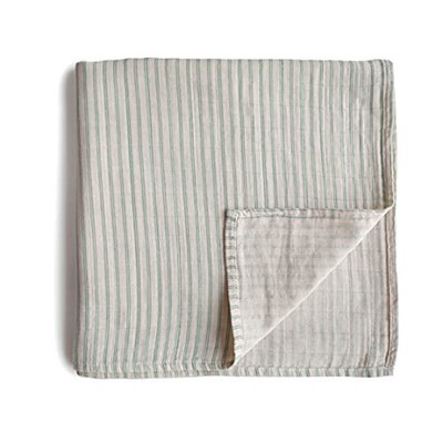 | 100% Organic Cotton (sage Stripe)