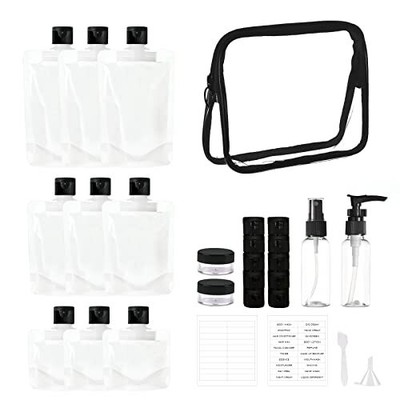 Kit For Toiletries - With Toiletry Bag And Labels 3.4oz...