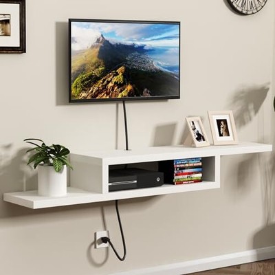 Wall Mounted TV Stand, Media Console Stand, 60” TV Storage