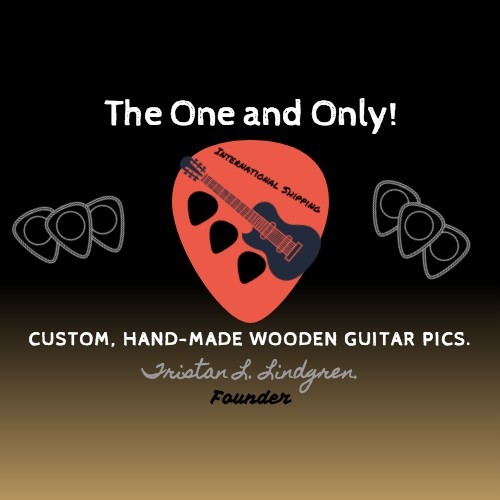 Poplar, Wooden Guitar Pic. Hand Made! Acoustic & Electric.