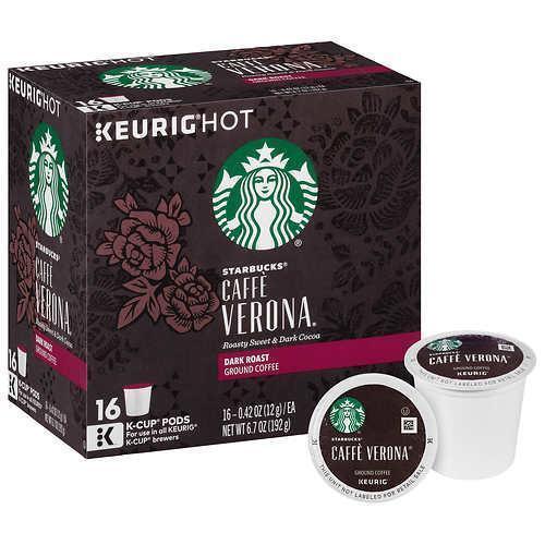Starbucks Caffe Verona Coffee 16 to 96 Count Keurig K cups Pick Any Quantity