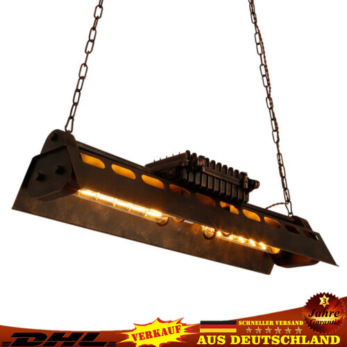 Vintage Fabriklampe Industrie-Leuchte Neon Bunkerlampe Billard Gastro Loft