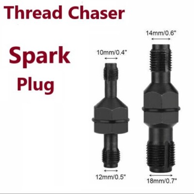 2pc Thread Chasers Spark Plug Kit 10mm 12mm 14mm 18mm Thread Cleaning Tool 2110