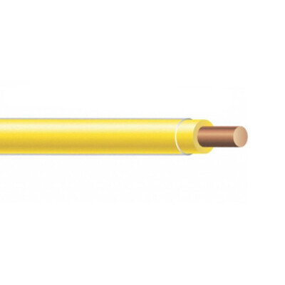 500' 14 AWG Solid Bare Copper HMWPE Insulation PE-30 Tracer Wire Yellow 30V
