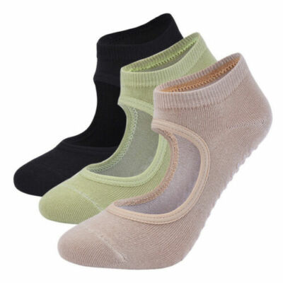 S Pilates Sock Backless Yoga Socks Anti-slip Sports Socks