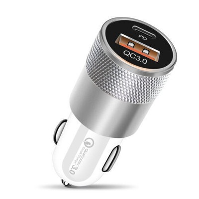 2 Port PD USB-C Fast Charging Car Charger Adapter For iPhone 14 13 12 11 Samsung