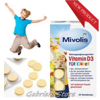 Mivolis DAS Gesunde PLUS Vitamin D3 Chewable Tablets Kids Children Immune Health