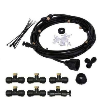 20FT Water Mister Mist Nozzles Misting Cooling System Outdoor Patio Fan Cooler
