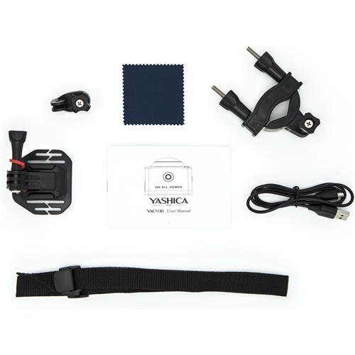 Yashica YAC-436 12MP 1080P 360 Degree Action Camera with Wi-Fi, Black