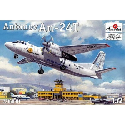 Amodel 72160-01 Plastic model airplane kit Scale 1:72 Antonov An24T Phoenix Avia