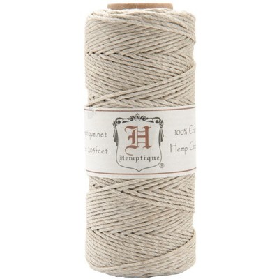 (natural) - Hemp Cord Spool, 20#, 60m. Hemptique. Huge Saving