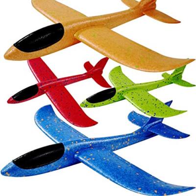 4pack Airplane Toys Upgrade 17.5'' Large Throwing Foam Plane2 Flight Mode Glider 