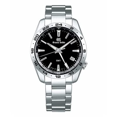 Pre-owned Grand Seiko Sbgn027 Sport Collection Gmt Black Dial Stainless Steel Men Watch