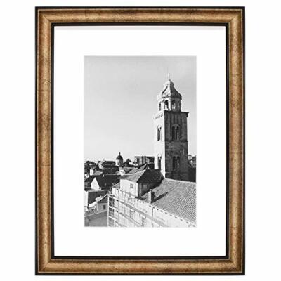12x16 Black White Picture Frame for 8x12 Photo Tempered Glass Wall Mount Gallery