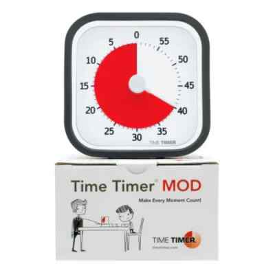 Time Timer  MOD  Gray - 60 minutes visual timer - requires 1 AA battery