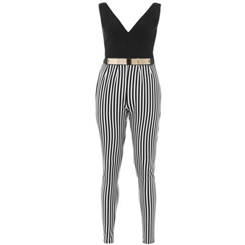 Women's Striped Jumpsuit