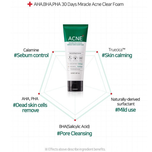 SOME BY MI ] AHA BHA PHA 30 Days Miracle Acne Clear Foam 100ml 8809647390091  | eBay