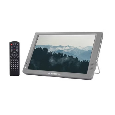 Trexonic Portable Rechargeable 14 Inch LED TV with HDMI, SD/MMC, USB, VGA, AV In