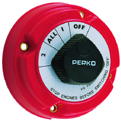 PERKO Battery Select Switch-No Lock 5-1/4'' Dia. x 2-5/8'' 4-POSITION