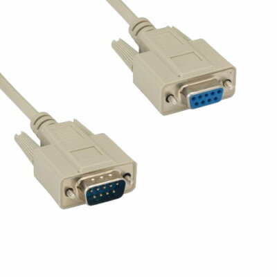 Kentek 3ft DB9 Serial Data Cord Extension Male to Female RS232 Straight Through