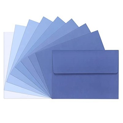 18-Pack Indigo Blue 5x7 Envelopes Self Seal A7 Envelopes Gradient Colored Env...