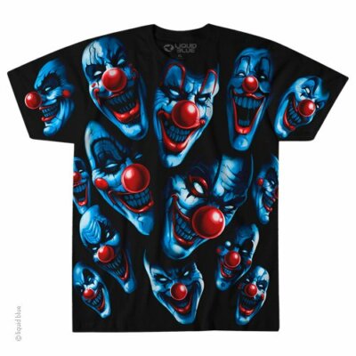 ALL OVER CLOWNS-T-SHIRT S-M-L-XL-XXL IT,CIRCUS,JESTER,INSANE POSSE