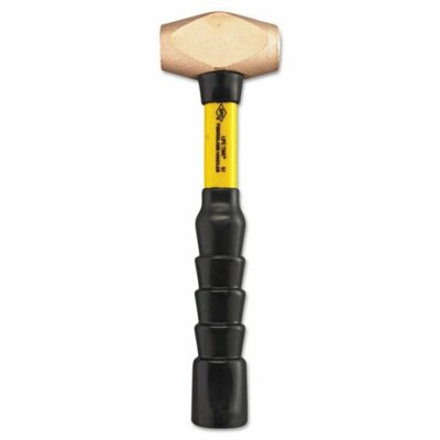 Nupla 30-025 Brass Sledge Hammers, 2 1/2 lb., SG Grip Handle, Yellow
