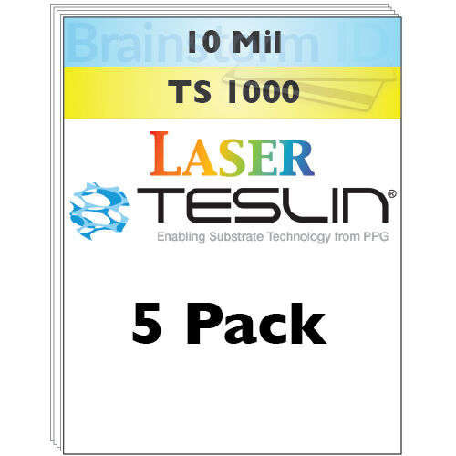 Laser Teslin Synthetic Paper (TS 1000) For Making PVC-Like ID Cards - 5 Sheets