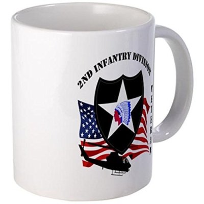 11oz mug 2nd Infantry Division aka Indian Head Division - Printed Ceramic Coffee