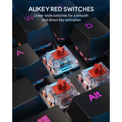 Gaming Keyboard Mechanical G-Cord Wired Keyboard LED Backlit 104 Keys