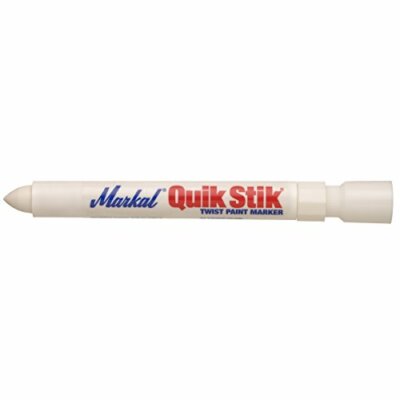 Markal 61051 Quik Stik Twist Long-Lasting Solid Paint Marker, White (Pack of 12)