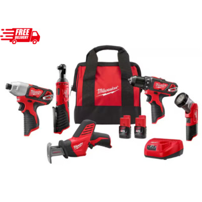  2498-25 12V 5-Piece Cordless Combo Kit - Red