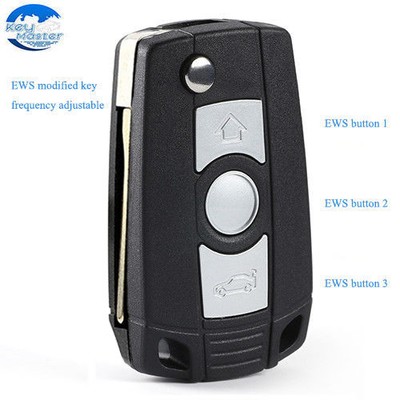 Upgrade Flip Remote Key Fob 433MHz ID44 for BMW EWS 1998-2009 HU58 LX8 FZV