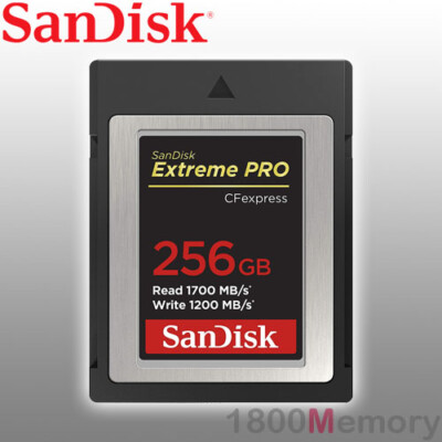 GENUINE SanDisk 256GB Extreme PRO CFexpress Card Type B Read 1700MB/s W:1200MB/s