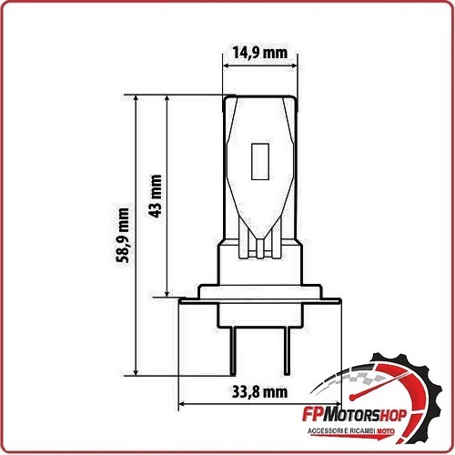 57690 12V HALO LED LAMPADA LAMPADINA H7/H18 25W PX26D / PY26D PER AUTO MOTO
