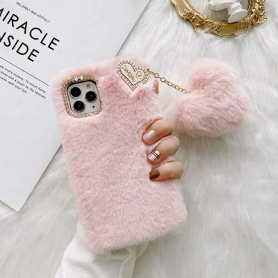 Plush Love Fuzzy Phone Case For Huawei Mate 40 P30 P40 P50 Pro Honor 50 60 Nova 