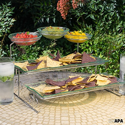 3 Tier Server Stand with Trays & Bowls - Tiered Serving Platter - Perfect for &