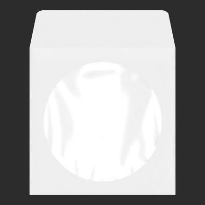 200 CD DVD R Paper Sleeves Envelope Window Flap 100g