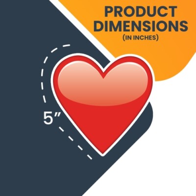 Magnet Me Up Red Heart Emoji Magnet Decal - Heavy Duty Magnet for Car Truck SUV