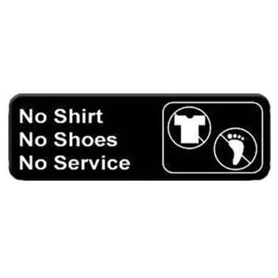 Thunder Group PLIS9330BK 9'' x 3'' Black Self Adhesive Information Symbol Sign