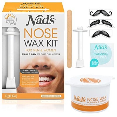 Nad's Nose Wax Kit for Men & Women - Waxing Quick 5 Piece Set, white 