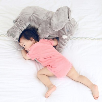 XL Elephant Pillow Cushion Kids Stuffed Doll Baby Toy Soft Plush Lumbar Nose New
