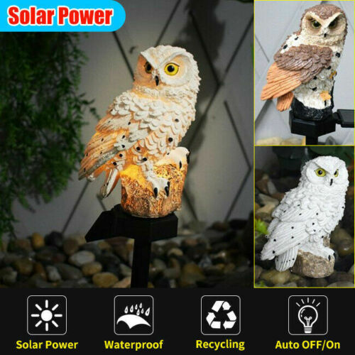 Solar Power LED Owl Animal Lawn Light Outdoor Waterproof Garden Landscape Lamp